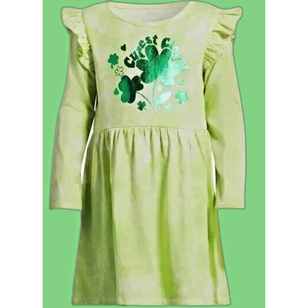 Wonder Nation TODDLER GIRLS Cutest Clover Dress SIZE 3T Green Tie-Dye NEW